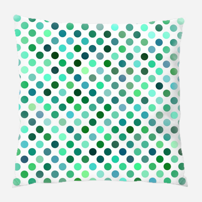 Polka Dots Microsuede Reversible Throw Pillow