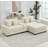 Cottie 111.8" W 3-Piece Reversible Corduroy Sectional-96766391