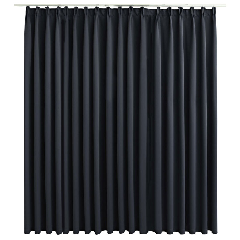 Azurae Blackout Curtain Single Panel, Black