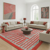 VSU Rugs Hand Loomed Wool Abstract Area Rug
