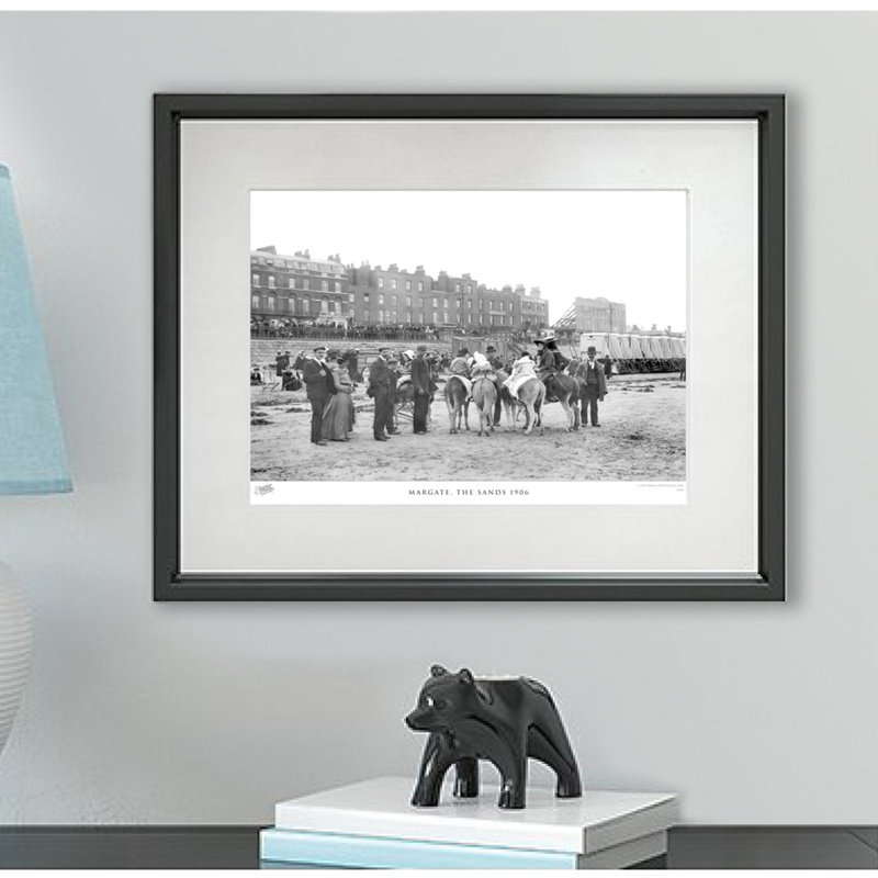 Margate, The Sands 1906 by Francis Frith - Single Picture Frame Print, 45cm H x 60cm W x 2.3cm D