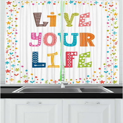 Ruffled Kitchen Curtain