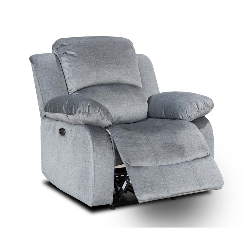 Chenille Fabric Valencia Electric Recliner Chair, Electric, Grey