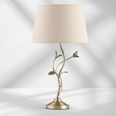 Antique Metal Leaf 59cm Table Lamp