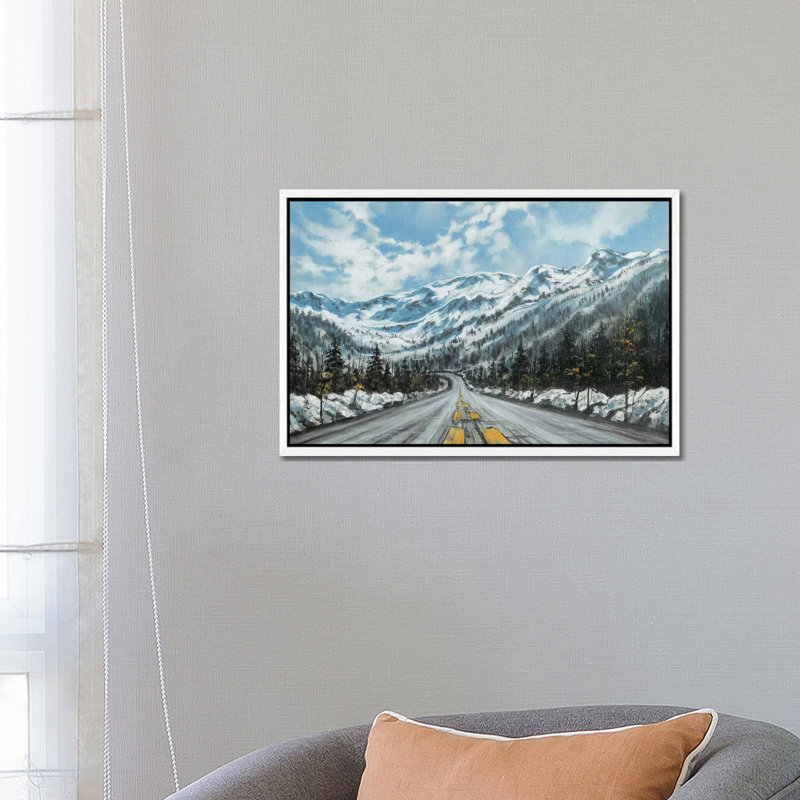 Mountain Drive by ColorByFeliks - Print on Canvas, White Framed, 66.04 cm H x 45.72 cm W