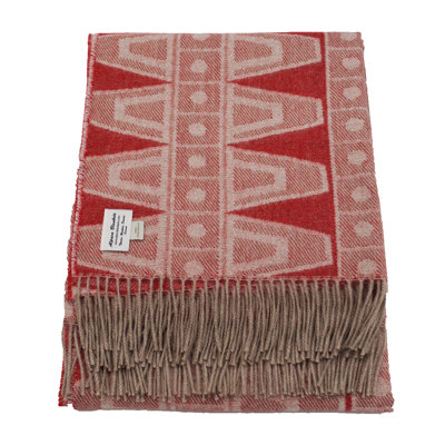 100% Baby Alpaca Cross Out Jacquard Reversible Throw