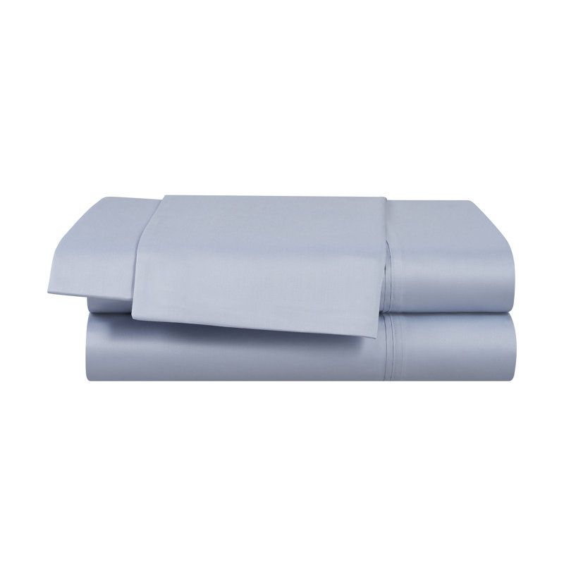 Martex Restore Solid - Soft, Breathable, Cotton Blend, Temperature Regulating, Twin Sheet Set with 1 Pillowcase, Blue