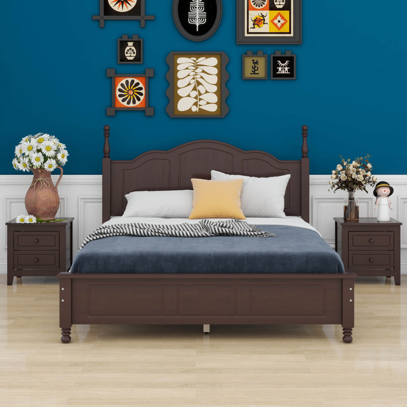 Mariacamila Bed, Queen, Walnut