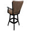 Tabouret en bois Callisnagh - vinyle beige - brun-472149018-472149008