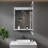 Cynethia Surface/Recessed Mount Rounded Edge Medicine Cabinet with Mirror and 3 Color Temperatures LED Lighting,Anti-Fog,3 Sliding Adjustable Glass Shelves-1789486525-1789486522