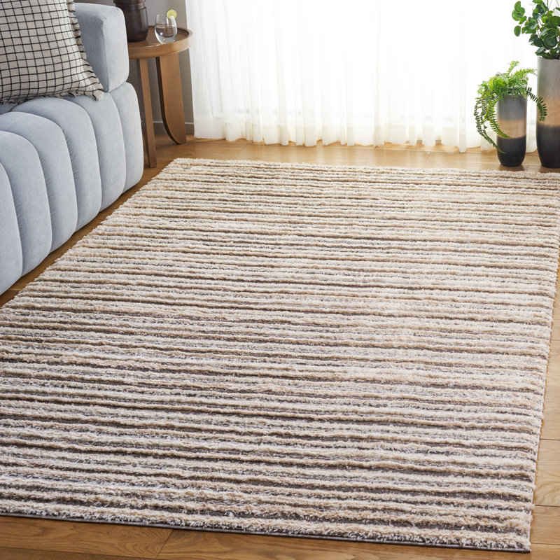 Cezalina Shag 900 Performance Striped Rug, Rectangle 5'3" x 7'6"