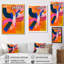 Funky Fusion Retro Orange Blue - Art mural abstrait-102705022-102705018