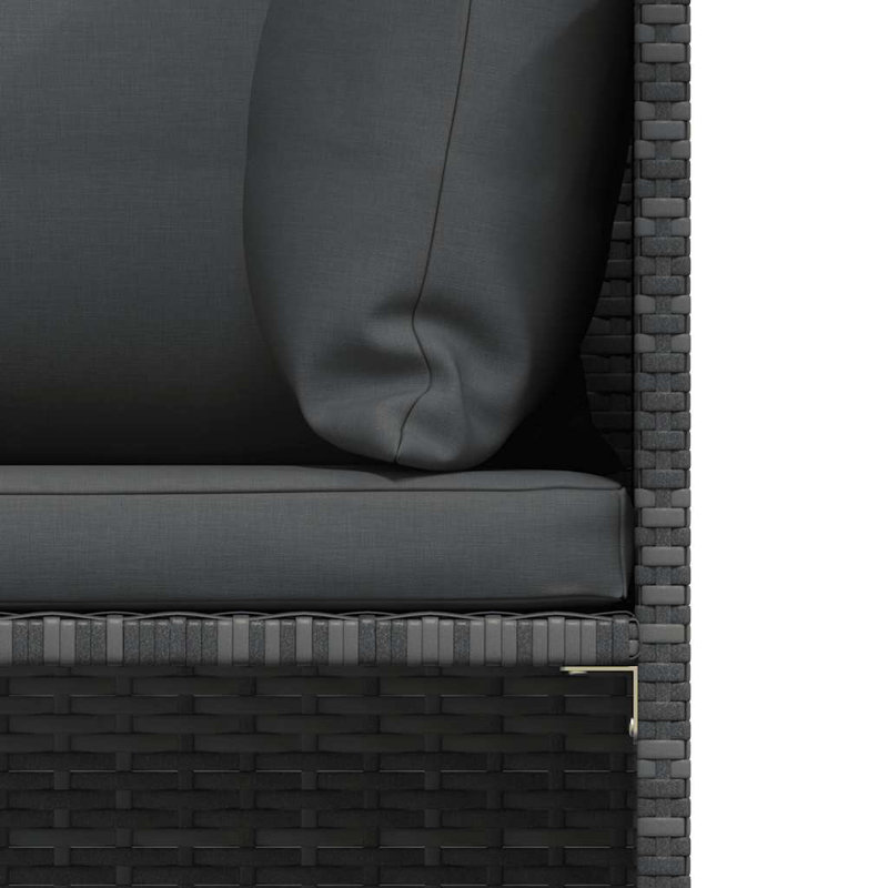 23.6" Wide Square Patio Sofa with Cushions