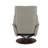 Kandoro Gray Top Grain Leather Accent Chair With Swivel & Ottoman