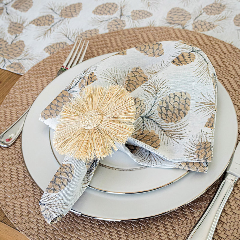 Verbier Polyester Blend Floral Square Napkin