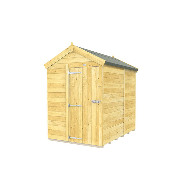 5ft x 7ft Apex Shed - Single Door without Windows