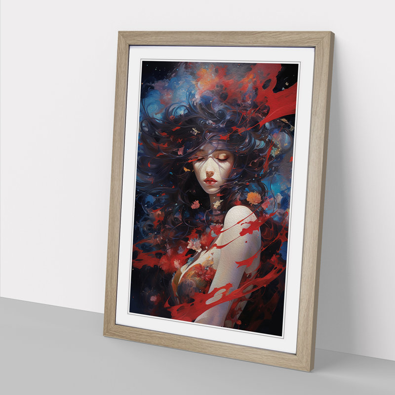 Single Picture Frame Print on Wood, 64cm H x 46cm W, Oak Framed