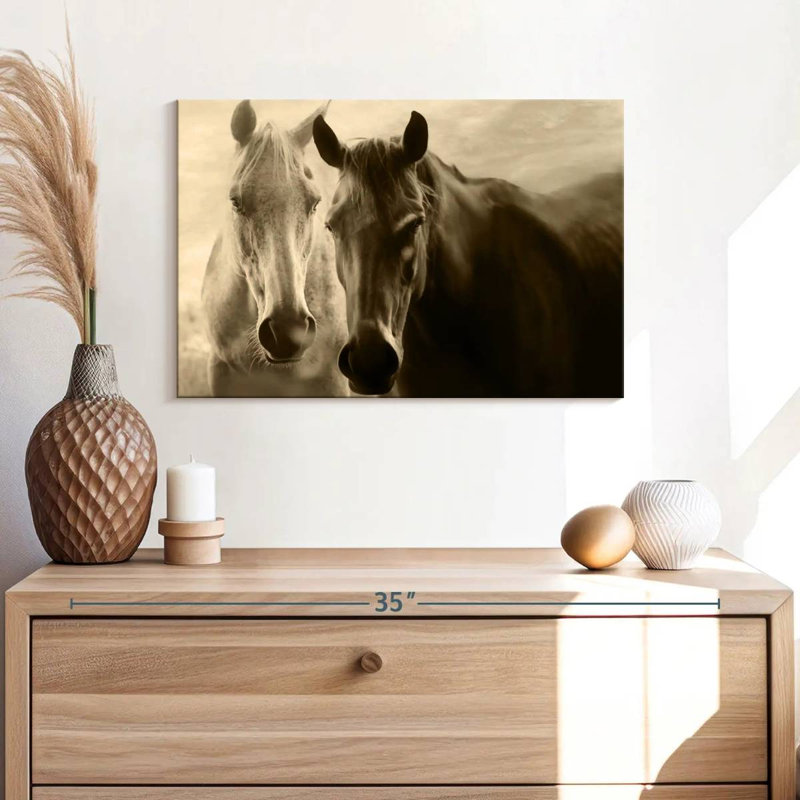 Brampt Sepia Horses, 16" H x 24" W