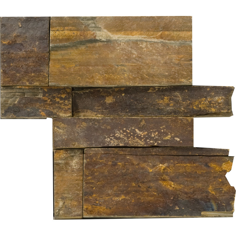 24" x 6" Slate Corner Piece Tile Trim in Earth