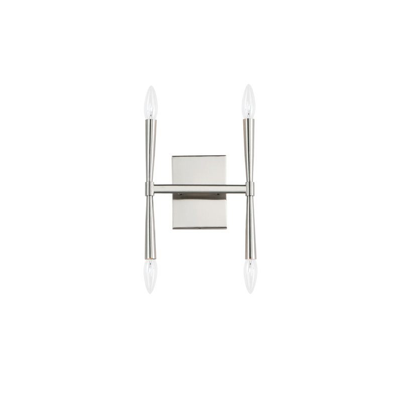 Bilinda Steel Wallchiere, Satin Nickel