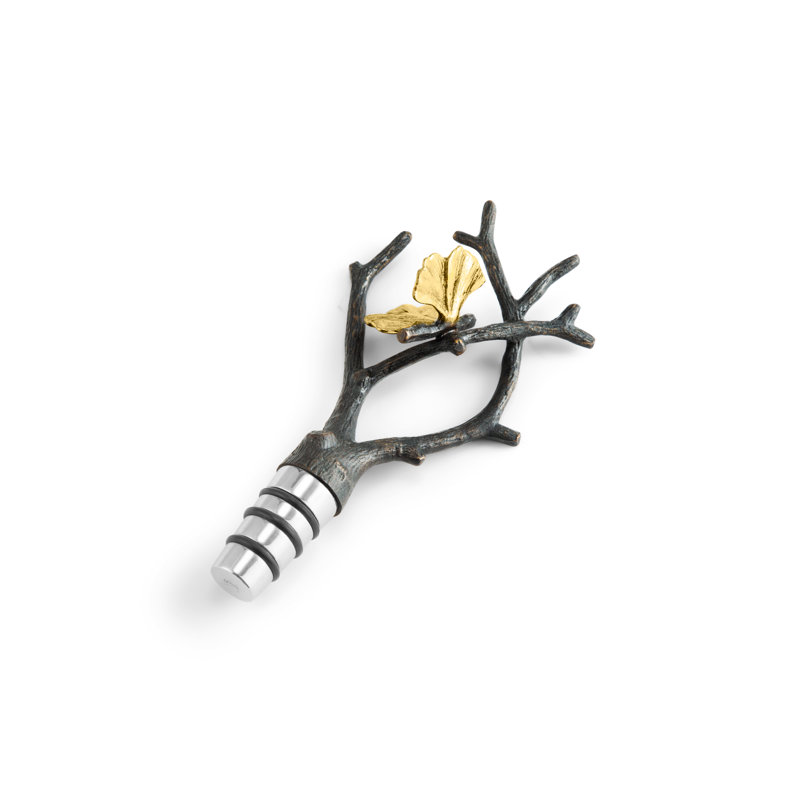 Butterfly Ginkgo Wine Bottle Stopper
