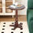 15.75-Inch Round Wooden Pedestal Side Table With Walnut Finish-1219341256