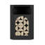Armoire de coin noire en bois massif
