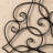 23"D Traditional Floral Iron Scroll Outdoor Wall Decor