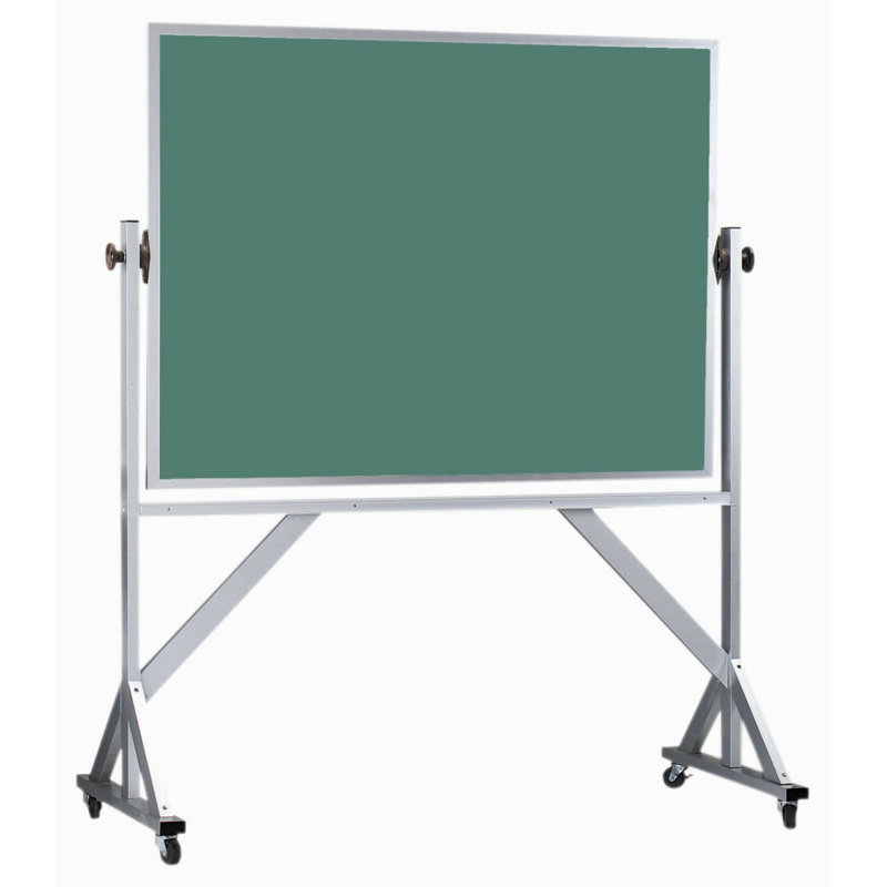 Freestanding Cork Reversible Chalkboard, 4' H x 6' L, Green