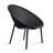 Modern Industrial Weather-Resistant Plastic Indoor Outdoor Side Chairs, Egg-Shaped Accent Lounge Chairs with Perforated Seat Design for Patio, Balcony, Living Room, Sunroom and Poolside, Black-1999774340