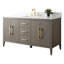 Meuble-lavabo simple 60 po avec plateau en marbre Chambery-100737603-100737604