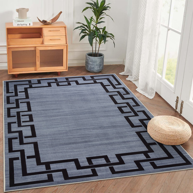 Asilee Abstract Machine Printed Area Rug, Rectangle 40 x 60 cm