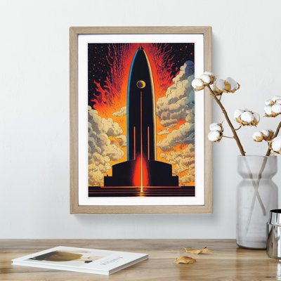 The Captivating Spaceship Rocket - Single Picture Frame Print