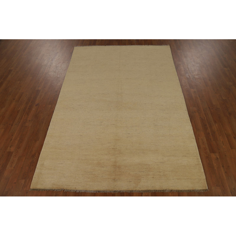 Tapis beige moderne Gabbeh 6 x 8