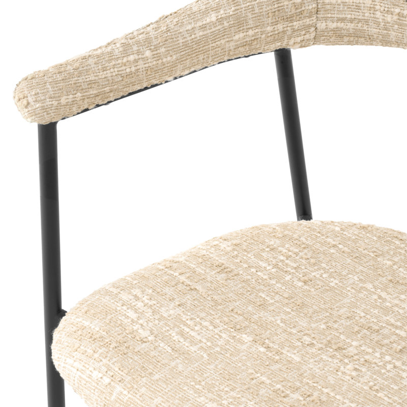 Julio Upholstered Arm Chair, Boucle Sonata Cream