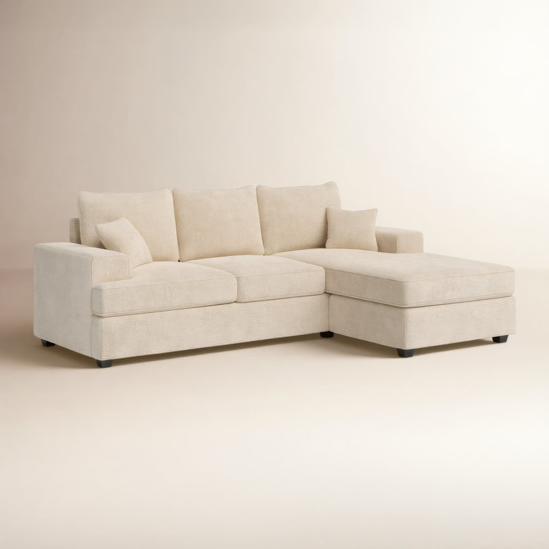 Canapé modulaire en L 100 po avec méridienne convertible Alden, Performance kaki