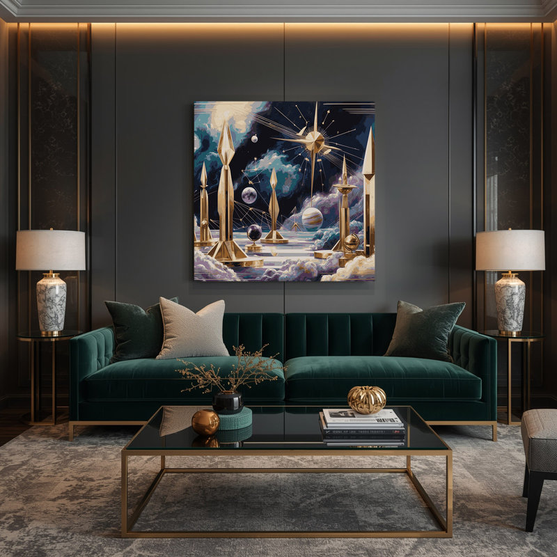 Art mural sur toile mauve, H 12 po x l 12 po