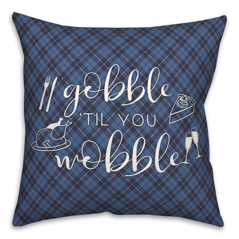 Checkered Throw Pillow, 18" x 18"