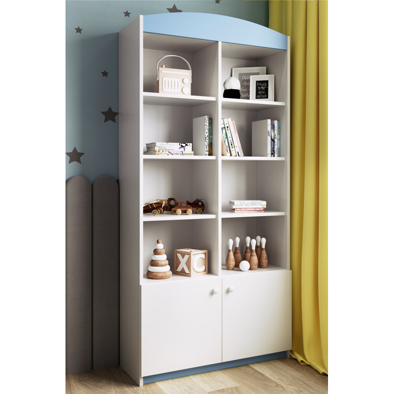 Cicero 186.2 cm H X 90 cm W Kids Bookcase, Blue
