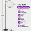 Lampes sur pied en métal avec ampoule DEL 9 W Arc