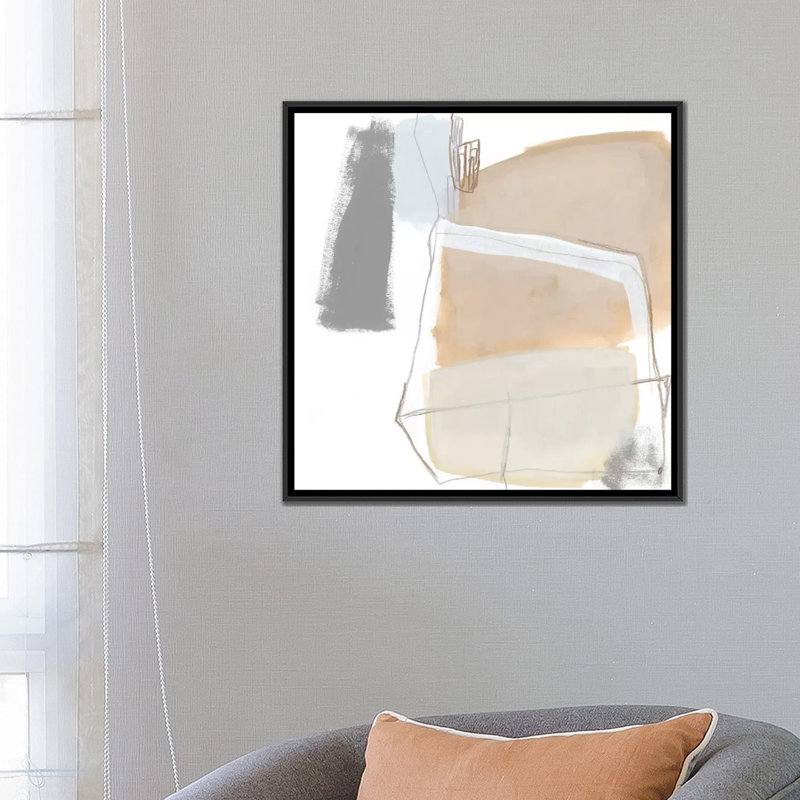 «Overture V», reproduction sur toile, H 26 po x l 26 po x P 1,5 po, Toile encadrée noire, Pas de tapis