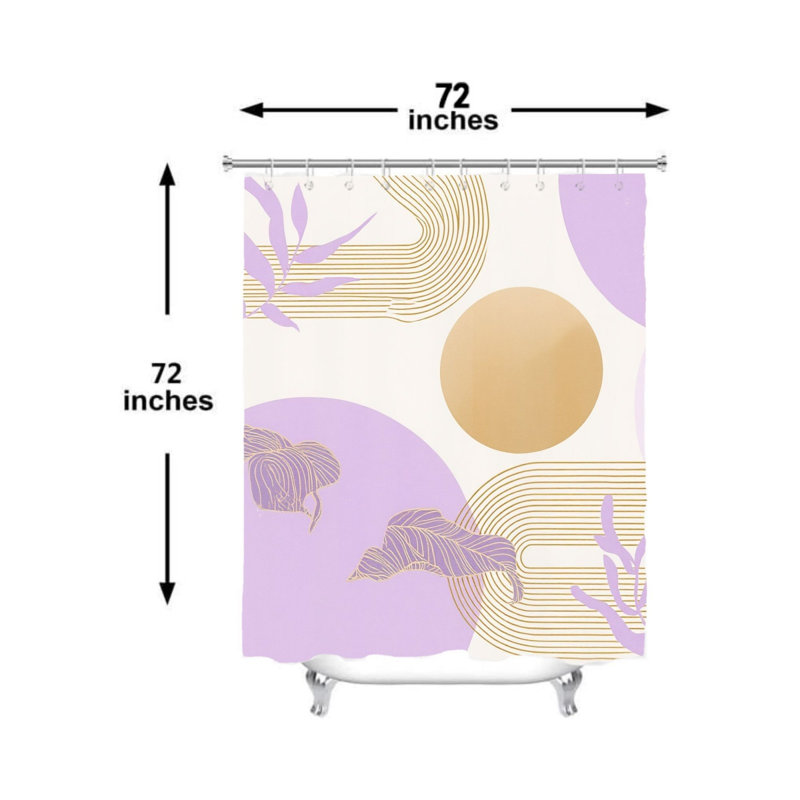 Rideau de bain Abstract, Purple/Gold Abstract