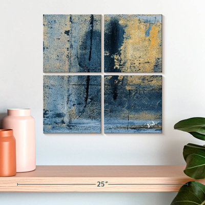 Or sur carré bleu I