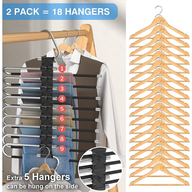 12 Pack Jci-hoodie Hangers Dual Color Pants Hangers Hat Hanger Coat Hanger  College Dorm Essentials Hangers & Clothing Storage 