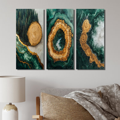 «Bold Forest Landscape Path Of The Emerald River II - Forest Wall Decor Collection»