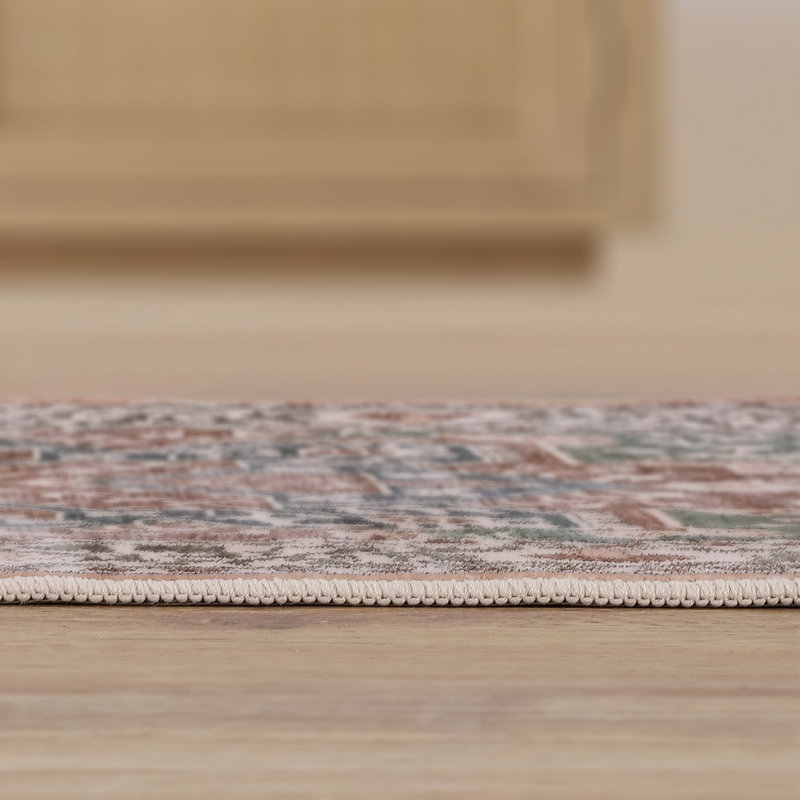 Tapis Eleanor Vintage Medallion, Vert/brun, Rectangle 9 pi x 12 pi