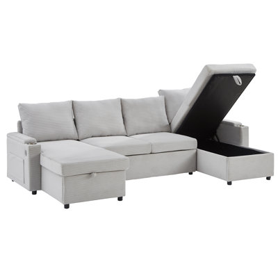 109.5" U-Shaped Sectional Sofa