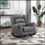 Chaise berçante en tissu gris