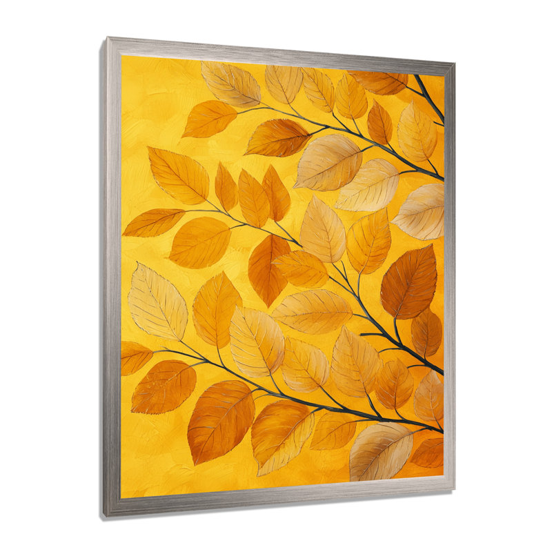Jesse - Floral Canvas Wall Art, H 32 po x l 16 po, Argent argent, Picture Framed