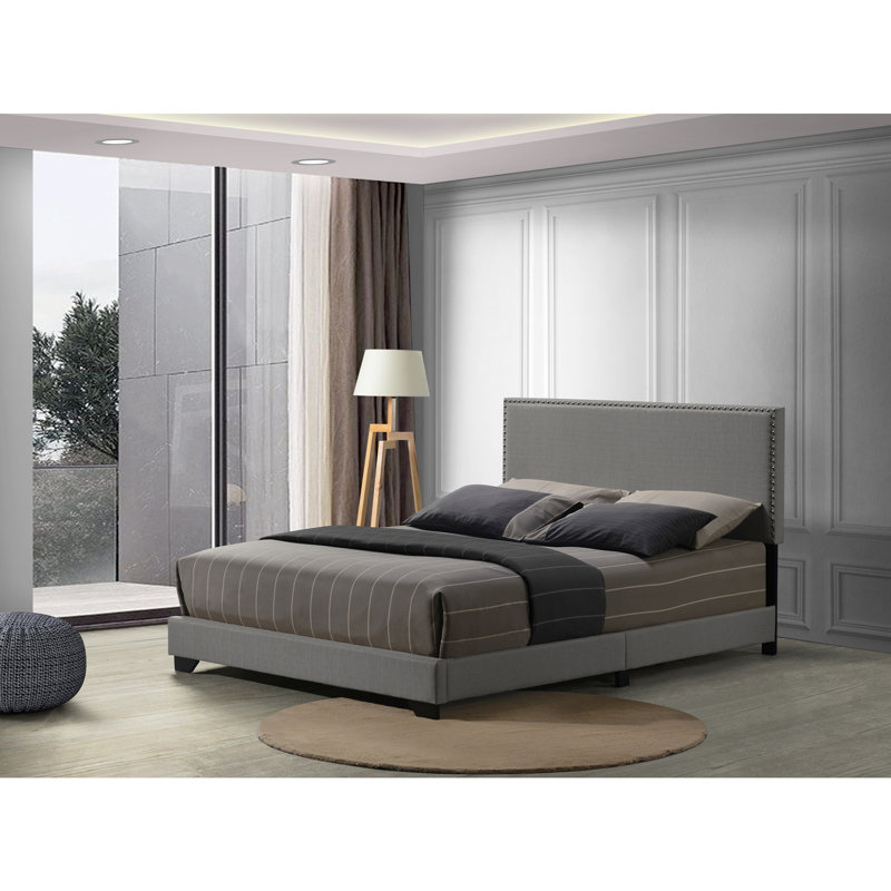 lit plateforme, gris